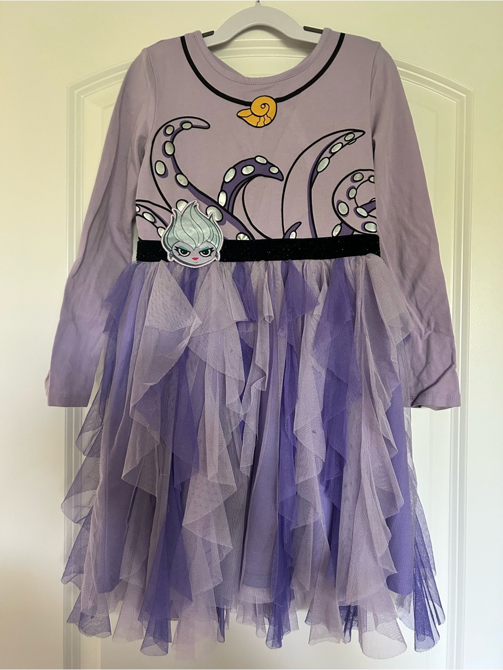 Girls Purple Disney Villans Tulle Dress Costume